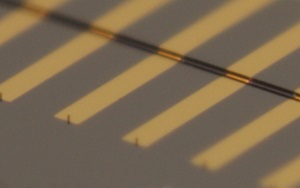 Gold pattern over 10µm high step