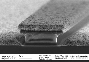 Lift-off resist coated with Zn/Ti film