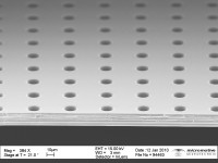 Silicon membrane with SiO2 cavities
