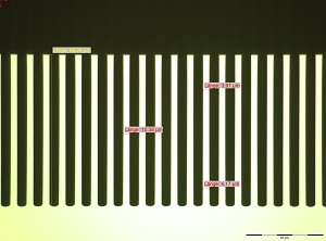 Grating made of silicon by deep reactive ion etching